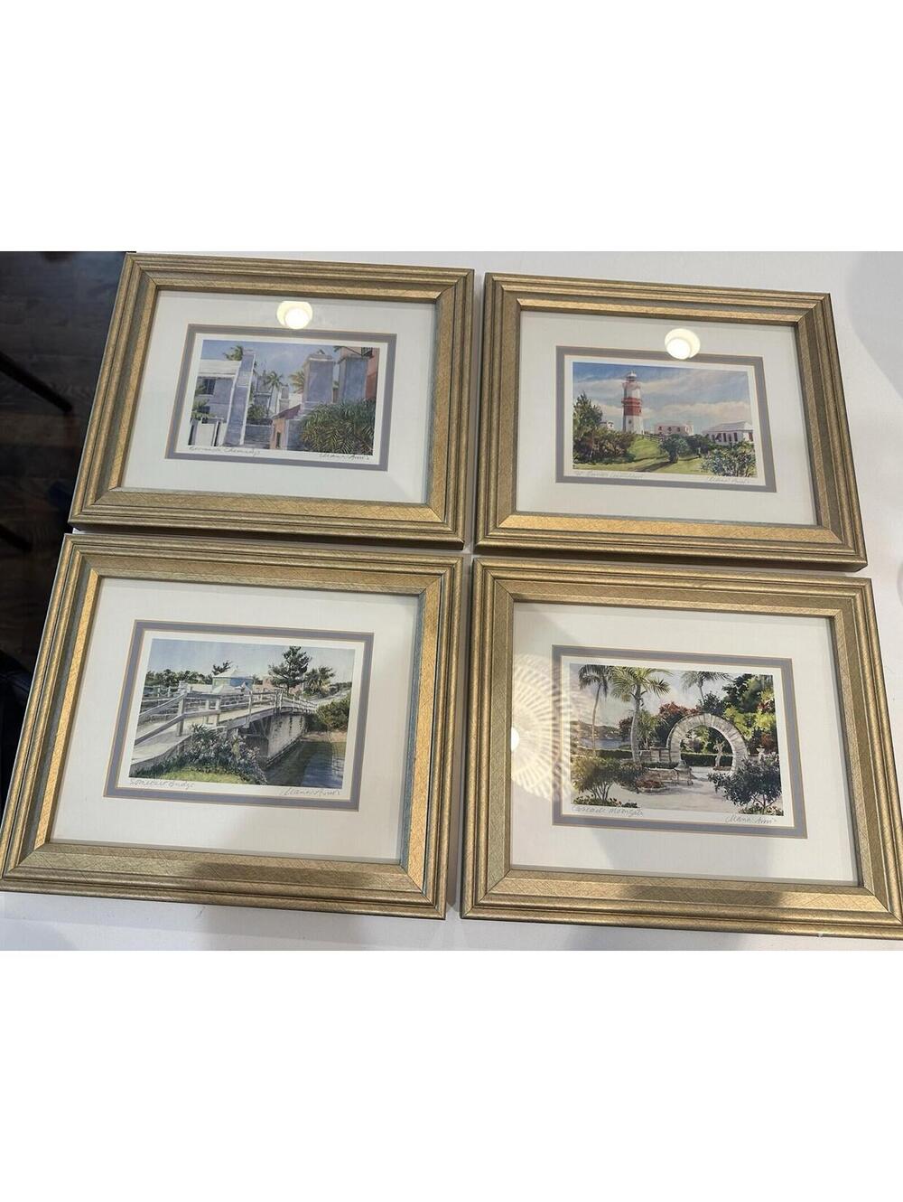 Art 4 Framed Prints Signed by Bermudian Artist Diana Amos